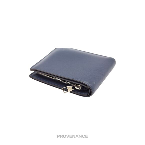 🔴 Louis Vuitton Amerigo Wallet - Navy Blue Taiga Leather - Picture 6 of 12